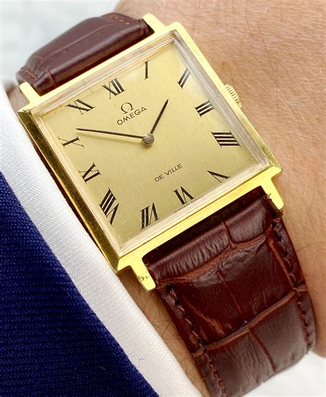 omega ladies rectangular watches|vintage omega tank watch.